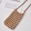 Bolso Cruzado Tejido Transfronterizo para Teléfono Móvil Versión Coreana Bolso de Hombro Lindo para Mujer Casual Simple Versátil para el Viaje Diario