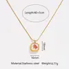 Collar de Acero Inoxidable de Venta Caliente Europea y Americana, Estilo de Nicho de Lujo Ligero, Colgante de Hoja de Arce Versátil, Cadena para Clavícula con Colgante Cuadrado, Joyería Chapada en Oro de 18 Quilates