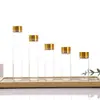 Botellas Selladas con Tapa Dorada, Botellas Dispensadoras Selladas de Rosca de 22mm, Botellas de Deseos, Botellas de Vidrio, Botellas de Azafrán y Cordyceps, Venta al por Mayor con Tapas