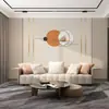 Papel de parede para parede de fundo de TV sala de estar moderno minimalista nórdico 18D linhas geométricas estilo luxo leve filme e televisão Tecido de parede mural