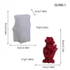 Molde de Silicone Popular Transfronteiriço de Rosa Esqueleto de Mão para Velas Aromáticas DIY, Ornamento de Gesso, Molde de Sabão Artesanal em Estoque