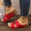 Sandálias femininas de verão, novo estilo, com salto plataforma, sola grossa, bico aberto, com tira de fivela, tamanho grande, adequadas para uso ao ar livre, com suporte para o arco do pé