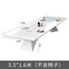Mesa de conferencias pintada de blanco, mesa grande para reuniones, larga, moderna y sencilla, para oficina, mesa de negociación y silla combinadas.