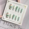 Novas Unhas Postiças Estilo Nacional Chinoiserie 30 Peças Encaixotadas Unhas Postiças Europeias e Americanas Pequenas Unhas Postiças Frescas com Acabamento Manicure Atacado