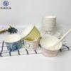Embalagem de Copos de Papel para Sobremesas e Sorvetes Impressão Personalizada pelo Fabricante Copos de Sorvete Espessados Tigelas de Papel para Iogurte Frito Copos de Papel Papel