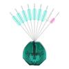 Aohu Bulk 7+2 - Señuelo de silicona transparente Space Bean Spot Shadowless Bean Aqua Green Competitive Bean, accesorios de pesca, equipo de pesca
