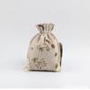 Bolsa de Algodón y Lino con Estampado de Madera y Cierre de Cordón Bolsa para Joyería Regalo Bolsa de Cuerda Empaque Vacío para Joyería Bolsita Pequeña con Cordón