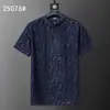 Camiseta de manga curta de alta qualidade, transfronteiriça, corretamente etiquetada, nova, da moda, para o verão, solta, jacquard, comércio exterior europeu e americano