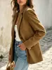 Colección de otoño nueva transfronteriza 2026: Elegante y estiloso blazer de gamuza con mangas largas y corte recto, apto tanto para el trabajo como para uso casual, moda femenina para exportación