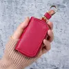 Estuche multifuncional para llaves con patrón de lichi, de moda transfronterizo, para hombres y mujeres, portallaves integrado de gran capacidad con hebilla