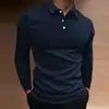 Estilo Minimalista Neutro para Camping al Aire Libre Ligero Superior Sencillo Básico Versátil Manga Larga Camisa POLO MB14