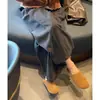 Calça Wide Leg Estilo Relaxado e Preguiçoso para Mulheres no Outono e Inverno Calça Fina de Veludo que Cobre o Quadril Calça Reta Versátil Solta Elegante