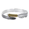Europa y Estados Unidos superventas moda retro viejo nuevo pulsera de plumas moda para hombre y mujer personalidad creativa dominante pulsera de plata tailandesa