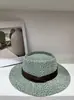 Chapéu de Palha Estilo Old Money para Férias na Praia de Verão, Chapéu de Sol Respirável Vazado Tecido à Mão em Palha, Chapéu de Sol para Exterior