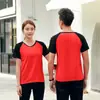 Ropa de trabajo para camarero manga corta restaurante comida rápida té de leche barbacoa cangrejo de río restaurante de olla caliente cuello redondo ropa de trabajo camiseta