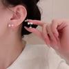 Pendientes de plata s925 con forma de aguja, con lazo colgante trasero, personalidad femenina, con bola de diamante y temperamento, pendientes vintage al por mayor