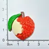 Acessórios de Resina Frutas Pêssego Maçã Melancia Brilhantes Simulados para Faixa de Cabelo, Presilha, Capa de Celular, Decoração de Copo d'Água