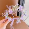 Tocado de corona para niña, corona de princesa, diadema de súper hada, diadema de boda para niña de las flores, accesorios para el cabello, pinzas para el cabello para niña