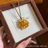 Nuevo Colgante de Flor de Peonía China, Nuevo Estilo Vintage Popular, Buena Suerte Continua, Versátil, Elegante, Moderno, Colgante de Collar de Lujo Ligero
