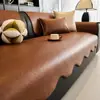 2026 Nuevo Modelo Cojín de Sofá de Cuero con Forma Irregular, Estilo de Lujo Ligero, Sensación de Alta Gama, Impermeable, Resistente a la Orina, Cojín Antideslizante para Asiento de Sofá, Venta al por Mayor