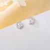 Brincos de Gatinho com Diamante em Prata Esterlina 925 Coreanos para Mulheres Brincos de Gato Lunar Brincos Simples Elegantes Estilo Cool