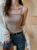 Camisola Negra Básica de Tencel Seleccionada Cuidadosamente para Mujer Verano Ropa Interior de Alta Gama sin Mangas Top de Chica Popular