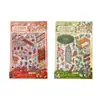 Adesivos de Cenário 3D Mr. Paper Série Casa com Luz Quente Adesivos de Cena de Casa Original Adesivos para Material de Diário