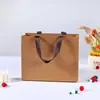 Sacolas de Papel Kraft Lisas e Vazias Sem Fundo Dobrado, Grande Capacidade, em Estoque, Adequadas para Lembrancinhas de Feriado, Sacolas de Presente, Compras e Presentes
