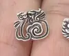 Plata de Ley S925 Hebilla de Solapa Prensada con Palabra de Bendición Fénix Retro Pulsera Trenzada Hebilla de Conexión para Collar Accesorios de Precisión DIY