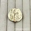 Botones metálicos plisados irregulares para trajes, abrigos de lana tejidos, botones decorativos simples y versátiles cosidos a mano