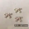 Arte de unhas novo zircônia super flash laço rede de decoração de unhas prata explosões da internet borboleta pequena joias de unha atacado