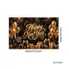 Banner de Fondo Feliz Año Nuevo 2027, Fondo Decorativo para Fiesta de Nochevieja, Fondo Temático de Globos y Fuegos Artificiales