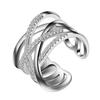 Variedad de Anillos de Zirconia de Doble Capa, Anillos Retorcidos, Anillos de Línea Trendy de Doble Capa con Incrustaciones de Diamante, Anillos Sencillos, Venta al por Mayor y Dropshipping