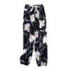 Calças de pijama de seda de algodão Calças Shrink Femininas Verão Novo Tamanho Grande Soltas Grávidas Calças Externas com Lanterna de Bolso Shrink Calças