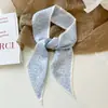 Lenço Longo de Seda com Bolinhas de Castanha, Cinto Feminino 2025 Novo Estilo, Acessório de Luxo para ternos e camisas, Lenço de Pescoço, Laço para Bolsa