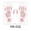 Pegatinas de Tatuaje Temporal Transfronterizas Marrón Henna Encaje Impermeables Mano Dedo Florales Indias Pegatinas de Tatuaje