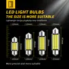 Decodificación LED infinita doble punta 31 36 39 41mm 2016 18 24 30 33SMD aluminio negro arco lámpara de placa de matrícula