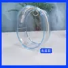 Bolsa de Armazenamento para Cabo de Dados de 10cm Bolsa Transportadora Transparente para Boneco Labubu Bolsa de Armazenamento para Boneco de Pelúcia Oval Bolsa Transportadora de Boneco 3D