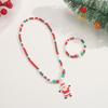 Colgante decorativo navideño pulsera de dibujos animados collar traje cuentas de arroz de vidrio traje de collar con cuentas accesorios de joyería