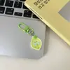 Llavero de Plato de Muñeca de Fruta Simulada Lindo Dibujo Animado Corazón de Chica Estudiante Accesorios de Pareja Regalo para Mejor Amiga Colgante