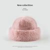 Sombrero de Pescador de Felpa Amazon, Sombrero de Piel de Conejo Sintética para Mujer, Color Sólido de Invierno Exportación Cálido y Resistente al Frío Sombrero de Cubo de Gama Alta