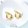 Acessórios DIY Raposa, Gato da Sorte, Dança do Leão, Cobre Banhado a Ouro com Pintura Esmaltada, Estilo Cartoon, Design Chinês Moderno, Múltiplas Opções Disponíveis