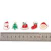 Elemento navideño DIY accesorios para funda de teléfono cuentas sueltas creativa gota acrílico árbol de Navidad muñeco de nieve pulsera cuentas