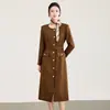 2616302-Nanyou Estilo Pequeña Fragancia Vestido Dignificado Elegante para el Trabajo Otoño Invierno Nueva Ropa para Mujer Manga Larga Falda Ceñida a la Cintura