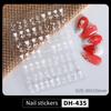 Calcomanías para Uñas Florales Blancas y Negras Estilo Japonés Versátiles Blancas Frescas Flor de Cinco Pétalos DIY Calcomanías para Uñas Accesorios Estilo Dh