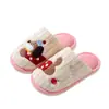 Chinelos de Algodão Silenciosos para Chão Femininos Outono/Inverno 2026 Novo Estilo Interno Casa Quente Antiderrapantes Peludos Chinelos Masculinos