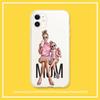 Adequado para Capa de Celular Transfronteiriça Iphone15, Capa de Celular de Menina Pintada à Mão pela Família, Capa de Celular de Menina