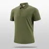 Nueva Camisa Polo de Negocios de Verano para Hombre, de Alta Gama para Golf, Secado Rápido, Cuello Alto, Diseño Casual para Hombre
