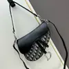 Bolso de Hombro Cruzado para Mujer D Brand, Nuevo y Moderno, Bolso de Hombro, Bolso Silla de Montar, Bolso de Mano Bordado Azul, Bolso de Mano con Estampado Completo
