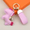 Fique Rico Instantaneamente Chaveiro de Couro Pingente de Bolsa Desenho Animado Pônei Celebridade da Internet Casal Pingente de Chave de Carro Pequeno Presente Atacado